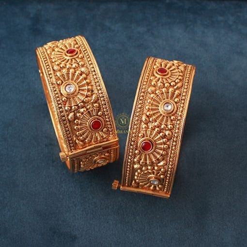 Navya Ruby Antique Designer Bangles